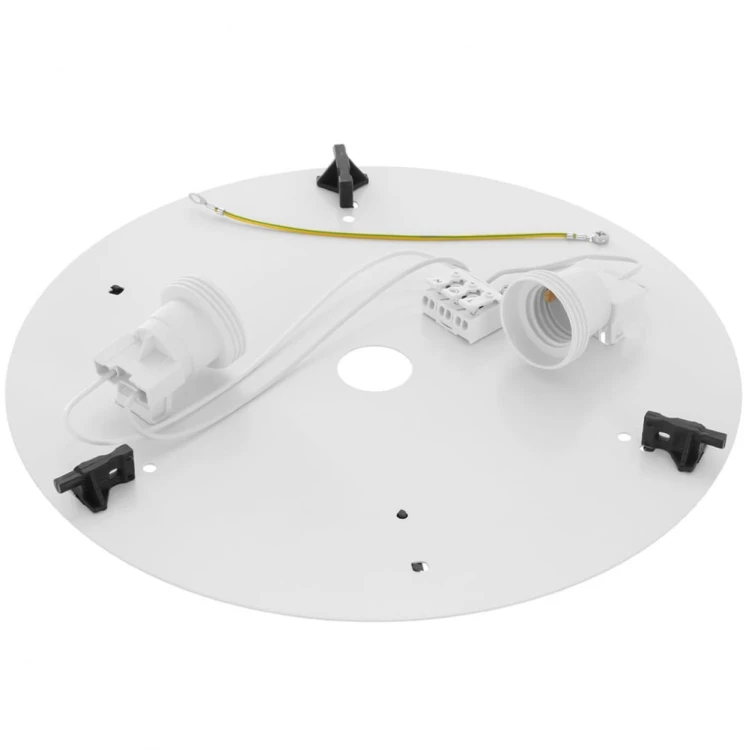 Lampa sufitowa CLEO 30 cm marki Temar ma biały korpus i mleczny, szklany klosz, który łagodnie rozprasza światło. Plafon 2xE27 o wysokości tylko 7,5 cm doskonale nadaje się do przedpokoju, sypialni, kuchni lub garderoby.