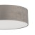 Szara lampa sufitowa SOFT 50 cm 2xE27 Sigma pasuje do wnętrz nowoczesnych, skandynawskich i minimalistycznych. Materiałowy abażur ociepla aranżację, a biały dolny klosz zapewnia estetyczne wykończenie i rozproszone światło.