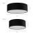 Czarna lampa sufitowa SOFT 40 cm 2xE27 Sigma pasuje do wnętrz nowoczesnych, loftowych i minimalistycznych. Materiałowy abażur podkreśla elegancki charakter aranżacji, a biały dolny klosz zapewnia estetyczne wykończenie.