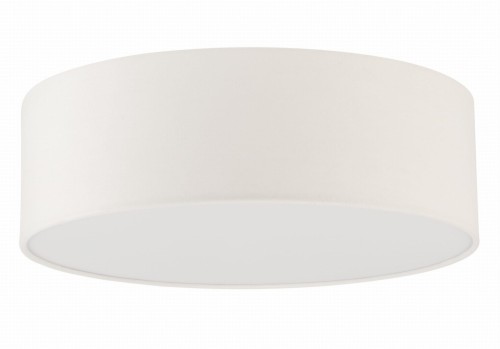 Biały plafon SOFT 50 cm Sigma 40653 z materiałowym abażurem i dolnym kloszem zapewnia przyjemnie rozproszone światło. Lampa 2xE27 o wysokości 16 cm sprawdzi się w salonie, sypialni, jadalni, gabinecie i pokoju dziennym.