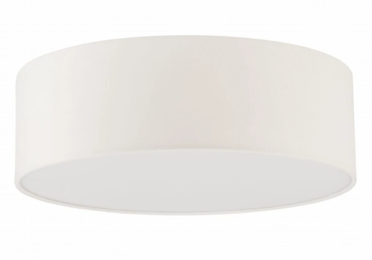 Biały plafon SOFT 50 cm Sigma 40653 z materiałowym abażurem i dolnym kloszem zapewnia przyjemnie rozproszone światło. Lampa 2xE27 o wysokości 16 cm sprawdzi się w salonie, sypialni, jadalni, gabinecie i pokoju dziennym.