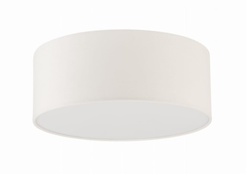 Biały plafon SOFT 40 cm Sigma 40649 z materiałowym abażurem i dolnym kloszem zapewnia przyjemnie rozproszone światło. Lampa 2xE27 o wysokości 17 cm sprawdzi się w salonie, sypialni, jadalni, gabinecie i pokoju dziennym.