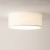 Biała lampa sufitowa SOFT 40 cm 2xE27 Sigma pasuje do wnętrz nowoczesnych, skandynawskich i minimalistycznych. Materiałowy abażur ociepla aranżację, a dolny klosz zapewnia estetyczne wykończenie i komfortowe światło.