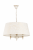 Żyrandol ROKSANA 18534 marki Alfa to elegancka lampa sufitowa 3xE14 w stylu prowansalskim. Biały antyczny stelaż i szare abażury z tkaniny tworzą przytulne, nastrojowe oświetlenie do salonu, sypialni lub jadalni.