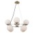 Lampa LAROSA PND-33453-4-4-ABR łączy patynowaną armaturę z ośmioma białymi kloszami. Wielopoziomowy układ kul równomiernie rozprasza światło i nadaje wnętrzu elegancki charakter. Gwarancja producenta: 2 lata.