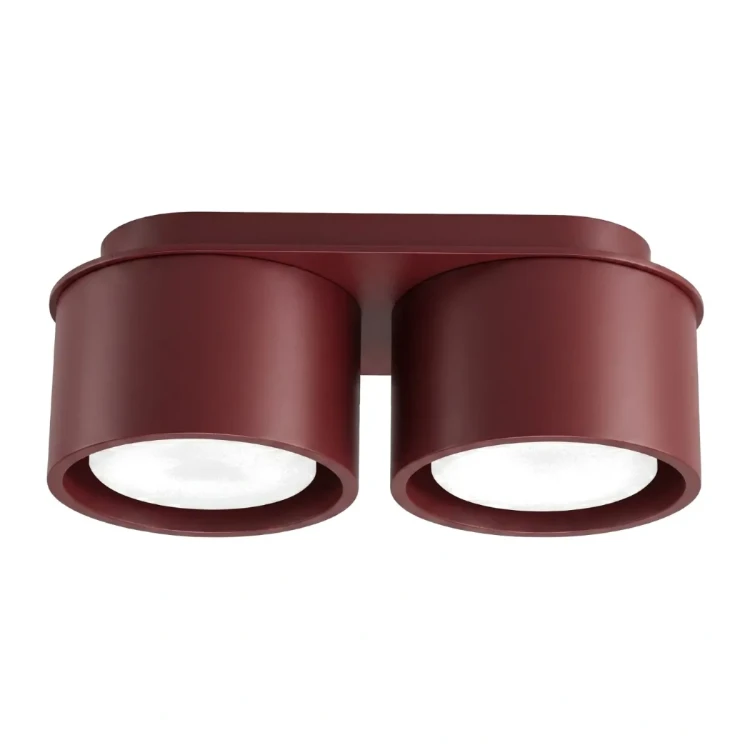 Lampa sufitowa MODO 2xGX53 burgund Sollux SL.2455 to nowoczesny plafon z dwoma punktami światła. Bordowa oprawa o wymiarach 21 × 10 × 8 cm, IP20, pasuje do salonu, sypialni, korytarza i pokoju dziecka.