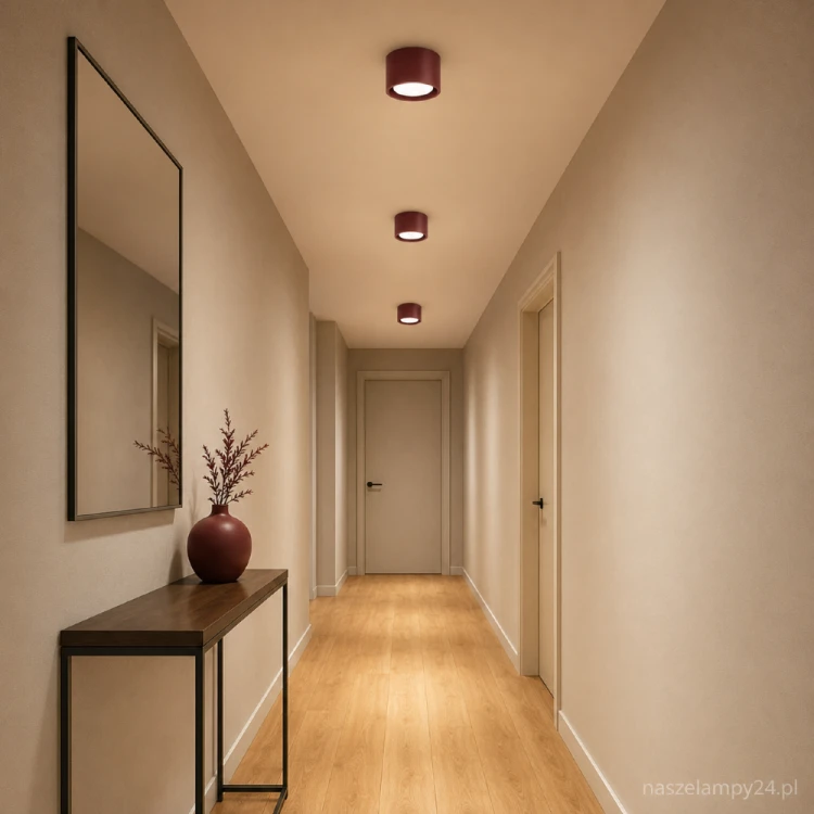 Plafon MODO 1xGX53 w kolorze burgundowym to nowoczesne oświetlenie salonu, sypialni lub korytarza. Kompaktowa oprawa 10 × 10 × 6 cm jest montowana bezpośrednio na suficie. Stopień ochrony IP20. Produkt marki Sollux.