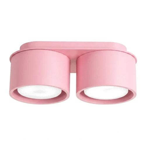 Plafon MODO Pink 2xGX53 Sollux SL.2467 to pastelowa lampa sufitowa do pokoju dziecięcego lub młodzieżowego. Dwa źródła światła zapewniają funkcjonalne oświetlenie, a kompaktowe wymiary lampy wynoszą 21 × 10 × 8 cm.