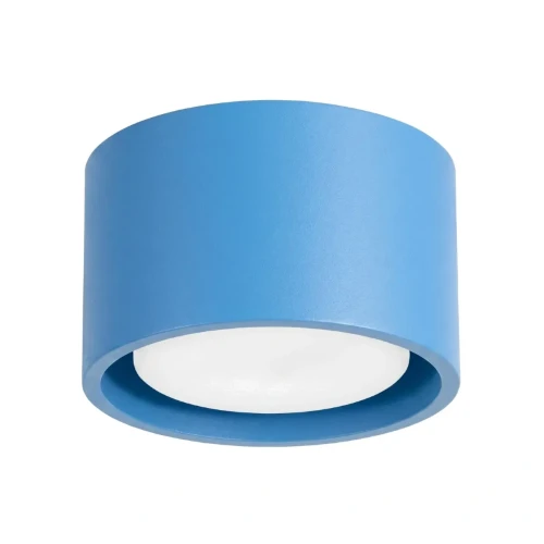 Niebieski plafon MODO 1xGX53 Sollux to kompaktowa lampa sufitowa o średnicy 10 cm. Nowoczesna forma i błękitny kolor doskonale pasują do pokoju dziecięcego, młodzieżowego, sypialni, przedpokoju oraz nowoczesnego salonu.