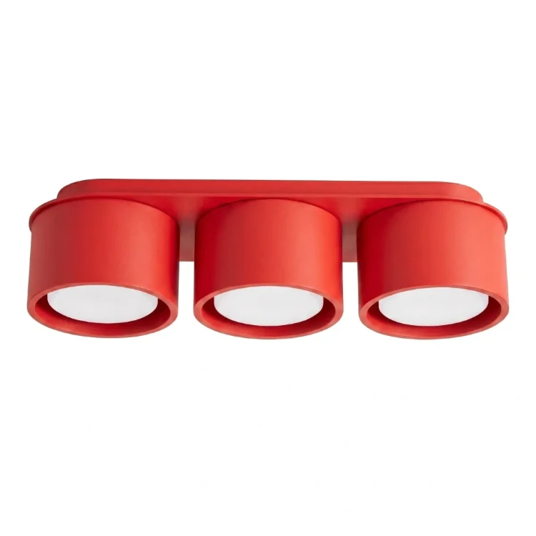 Lampa sufitowa MODO 3xGX53 czerwona Sollux SL.2480 to nowoczesny plafon z trzema punktami światła. Liniowa forma i wyrazisty kolor doskonale pasują do pokoju młodzieżowego, kuchni, jadalni, korytarza lub biura.