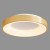Złota lampa sufitowa GIULIA LED 50W łączy elegancki wygląd z montażem bezpośrednio przy suficie. Duży ring o średnicy 60 cm i ciepła barwa 3000K tworzą przytulne oświetlenie do salonu, kuchni, sypialni lub jadalni.