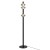 Czarna lampa podłogowa LED PADRE ML2802 Milagro ma trzy fasetowane szklane klosze, które tworzą promieniste refleksy na ścianie. Moc 19 W, 1140 lm i ciepła barwa 3000 K zapewniają przyjemne oświetlenie salonu, sypialni lub gabinetu.