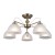 Lampa sufitowa MORETI marki Italux to klasyczna oprawa 5×E27 wykonana z metalu i szkła. Patyna, białe żłobione klosze i kryształowa zawieszka tworzą eleganckie oświetlenie do salonu, jadalni, sypialni lub holu.