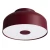 Burgundowy plafon OMIQ SL.2280 Sollux z czterema oprawami E27. Okrągła lampa sufitowa Ø30 cm zapewnia rozproszone światło i pasuje do eleganckich wnętrz. Polecana do salonu, sypialni, kuchni, jadalni, przedpokoju lub gabinetu.