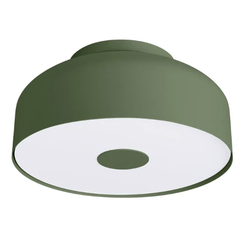 Plafon OMIQ zielony oliwkowy Sollux SL.1680 to okrągła lampa sufitowa o średnicy 30 cm. Cztery oprawki E27 zapewniają dobre oświetlenie salonu, sypialni lub gabinetu. Oliwkowa zieleń wprowadza do wnętrza naturalny akcent.