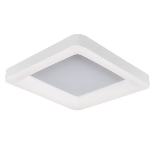 Biały plafon GIACINTO 50W LED Italux ma kwadratową formę 60 × 60 cm i niski profil 6 cm. Zapewnia 2750 lm, ciepłą białą barwę światła oraz możliwość ściemniania. Idealny do salonu, sypialni, kuchni lub gabinetu.