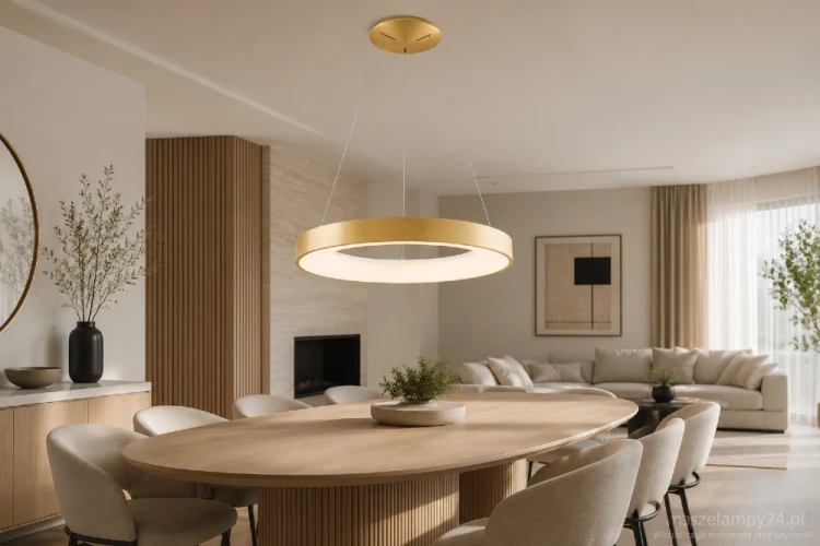Lampa sufitowa GIULIA złota Italux 5304-850RP-GD-3 – elegancka lampa LED 50W o średnicy 60 cm, w kolorze złota szczotkowanego. Ściemnialna, ciepła barwa 3000K, strumień 2750 lm. Idealna do salonu, jadalni czy gabinetu. Gwarancja 5 lat