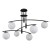 Nowoczesna lampa sufitowa SENAI 6×G9 marki Italux to efektowne oświetlenie do salonu i jadalni. Czarne, wygięte ramiona oraz białe szklane kule tworzą elegancką kompozycję. Wymiary lampy: 91,5 × 58,5 cm.