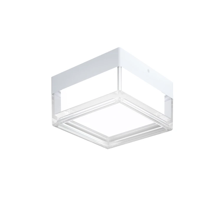 Biała lampa sufitowa NEFIS Italux PLF-53628-WH to kwadratowy plafon LED 9W o szerokości 14 cm. Funkcja CCT pozwala dobrać barwę światła, a szczelność IP65 sprawia, że oprawa doskonale nadaje się do nowoczesnej łazienki.