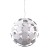 Lampa sufitowa MAILONE Italux w kolorze białym i srebrnym. Dekoracyjna stalowa konstrukcja, średnica 50 cm i 6 oprawek E14. Wysokość 120 cm można skrócić. Idealna do salonu, jadalni lub sypialni.