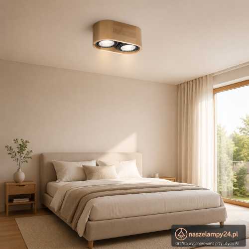 Drewniany plafon BASIC 2 Sollux SL.0914 łączy prostą formę z ciepłym kolorem naturalnego drewna. Dwa gniazda GU10 zapewniają funkcjonalne oświetlenie salonu, kuchni lub przedpokoju. Wymiary lampy to 27 × 14 × 10 cm, a stopień ochrony IP20. Żarówki osobno.