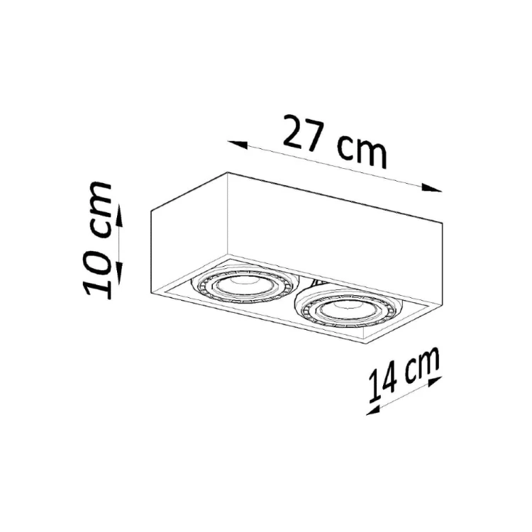 Wprowadź naturalny akcent do wnętrza z plafonem QUATRO 2xGU10 Sollux SL.0916. Drewniana oprawa o wymiarach 27 × 14 × 10 cm pasuje do salonu, kuchni, sypialni lub korytarza. Lampa obsługuje dwie wymienne żarówki GU10. Żarówki nie są w komplecie. Do wnętrz.