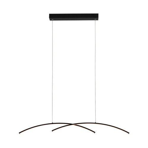 Lampa sufitowa SAMOLA Italux PND-15504-1-BK to czarna oprawa LED 24 W nad stół lub wyspę. Zapewnia 1920 lm i wybór barwy CCT: 3000 K, 4000 K albo 6000 K. Nowoczesna konstrukcja ma 95 cm długości i 120 cm wysokości.