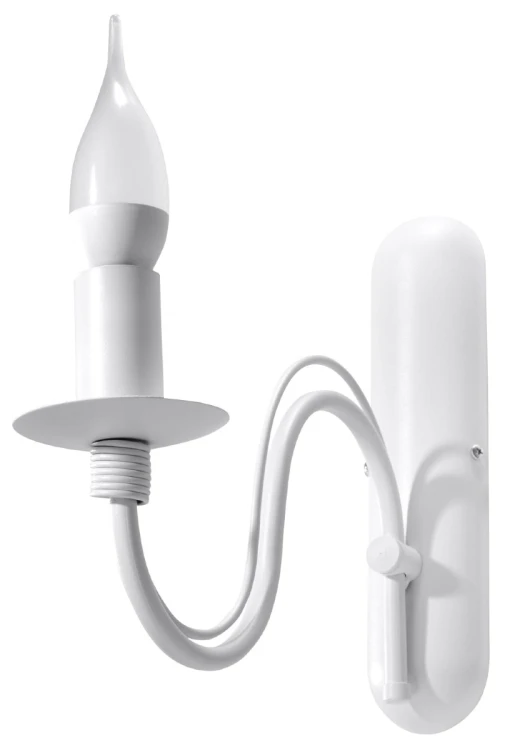 Kinkiet MINERWA biały Sollux SL.0216 to klasyczna lampa ścienna w formie świecznika. Stalowa konstrukcja i oprawka E14 podkreślą elegancki wystrój salonu, sypialni, jadalni lub korytarza. Żarówka nie jest dołączona.