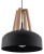 Lampa wisząca CASCO Sollux SL.0390 łączy czarny stalowy klosz z naturalnym drewnem. Doskonale sprawdzi się nad stołem, wyspą kuchenną lub barkiem. Ma klosz Ø30 cm i oprawkę E27 na żarówkę LED do 15 W.