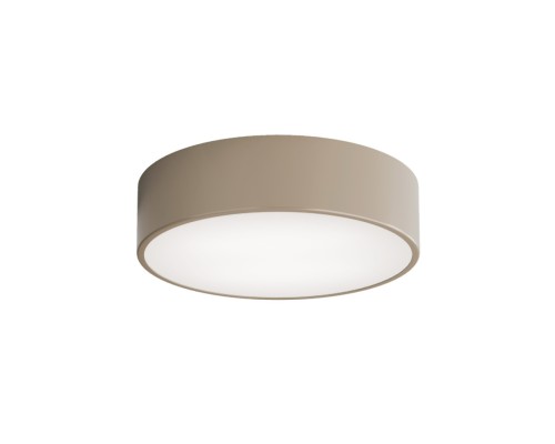 Plafon CLEO 30 cm beżowy marki Temar to nowoczesna lampa sufitowa z dwoma gwintami E27. Mleczny szklany klosz równomiernie rozprasza światło. Niska konstrukcja sprawdzi się w salonie, sypialni, kuchni i przedpokoju.