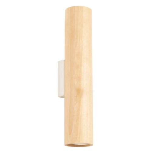 Kinkiet LINO 2xGU10 drewno Sollux SL.1878 to nowoczesna lampa ścienna emitująca światło w górę i w dół. Smukła tuba o wysokości 30 cm doskonale sprawdzi się na korytarzu, przy schodach, w salonie lub sypialni.