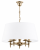 Lampa sufitowa ROKSANA 5xE14 Alfa 16075 łączy klasyczną formę, wykończenie w kolorze patyny i duży biały abażur. Eleganckie oświetlenie do salonu, jadalni lub sypialni, które zapewnia przyjemne światło i dekoruje wnętrze.