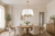 Klasyczna lampa sufitowa ROKSANA Alfa 16075 z pięcioma oprawkami E14 zachwyca detalami w kolorze patyny i dużym białym abażurem. Doskonale pasuje do eleganckiego salonu, jadalni, sypialni oraz wnętrz w stylu retro.
