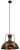 Lampa wisząca LOFT Elem 1xE27 w kolorze czarnym z miedzianymi przetarciami. Metalowy klosz 41 cm i regulowana wysokość 34–130 cm. Idealna nad stół, wyspę kuchenną lub barek do wnętrz industrialnych i vintage.