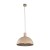 Lampa wisząca OSLO Sabia 11010 TK-Lighting w kolorze beżowym ma metalowy klosz o średnicy 33,5 cm i drewniany akcent. Doskonale sprawdzi się nad stołem, wyspą kuchenną lub barkiem. Oprawa na wymienną żarówkę E27 LED.