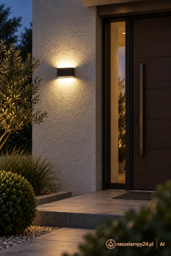 Nowoczesny kinkiet elewacyjny SLIM LED 11 W o głębokości tylko 2,9 cm. Antracytowa oprawa świeci w górę i w dół, zapewniając 1250 lm. Stopień ochrony IP54 oraz trzy barwy światła: 3000 K, 4500 K i 6500 K.