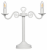 Lampa stołowa ŚWIECZNIK 388/L2 BIA marki Lemir ma dwa ramiona E14 i klasyczne białe wykończenie. Wysokość 55 cm i dekoracyjna forma sprawiają, że doskonale pasuje do salonu, sypialni, gabinetu oraz wnętrz retro.