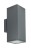 Lampa elewacyjna ADELA SU-MA 8001 DG w kolorze grafitowym świeci efektownie w górę i w dół. Aluminiowa obudowa, szkło i IP54 sprawdzą się przy wejściu, na tarasie lub garażu. Wymiary 30 × 12 × 18,5 cm, 2 × E27 do 60 W.
