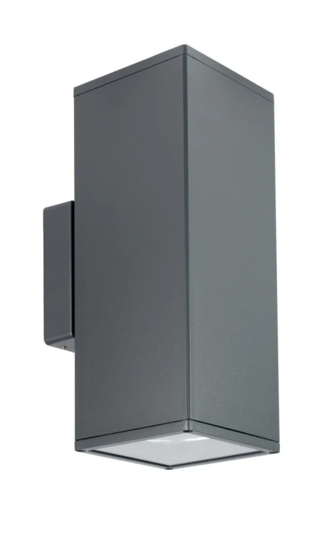 Lampa elewacyjna ADELA SU-MA 8001 DG w kolorze grafitowym świeci efektownie w górę i w dół. Aluminiowa obudowa, szkło i IP54 sprawdzą się przy wejściu, na tarasie lub garażu. Wymiary 30 × 12 × 18,5 cm, 2 × E27 do 60 W.