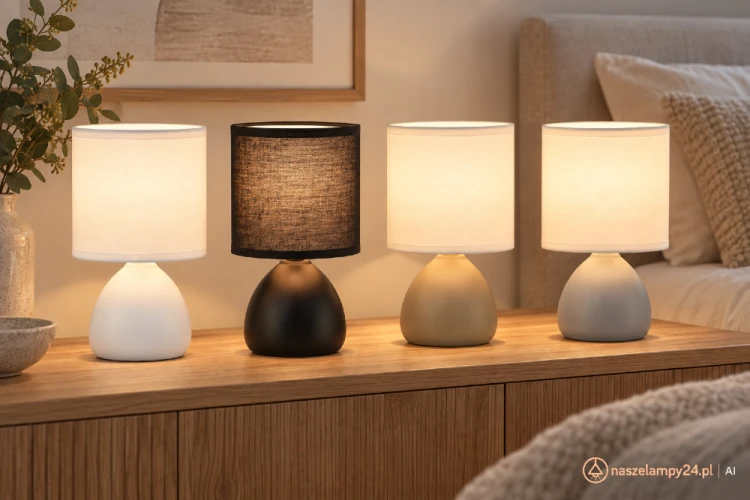 Czarna lampka nocna SABRINA 1×E14 sprawdzi się na stoliku przy łóżku, komodzie lub biurku. Ceramiczna podstawa i ciemny abażur z tkaniny tworzą elegancką całość. Wysokość 23,5 cm, maks. moc 10W LED. Żarówki brak w zestawie.