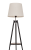 Lampa podłogowa TRIO Venti S-102077 z drewna wenge i beżowym abażurem. Trójnóg z praktyczną półką, wysokość 153 cm, abażur 28 cm. Źródło światła 1x E27 60W (brak w zestawie, możliwość LED). Włącznik nożny, gwarancja 2 lata