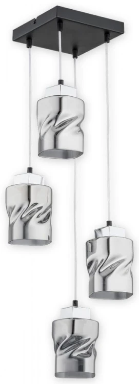 Lampa sufitowa MERU O2965 W4 CZA + CH marki Lemir zachwyca nowoczesnym designem i grafitowymi kloszami. Połączenie czarnego matu oraz chromowanych dodatków sprawia, że idealnie pasuje do salonu, jadalni, kuchni i wnętrz loftowych