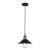 Lampa wisząca KERMIO Italux MDM-2319/1S to stylowe oświetlenie loftowe i vintage. Czarny metalowy klosz oraz złote detale doskonale sprawdzą się nad barkiem, wyspą kuchenną lub stołem w nowoczesnym wnętrzu.