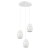 Elegancka lampa HARLEY Italux MDM-3480/3A W. Trzy źródła światła E27, biały kolor i geometryczny design kloszy. Regulowana wysokość zawieszenia, solidne wykonanie z metalu, doskonała do wnętrz nowoczesnych i skandynawskich.